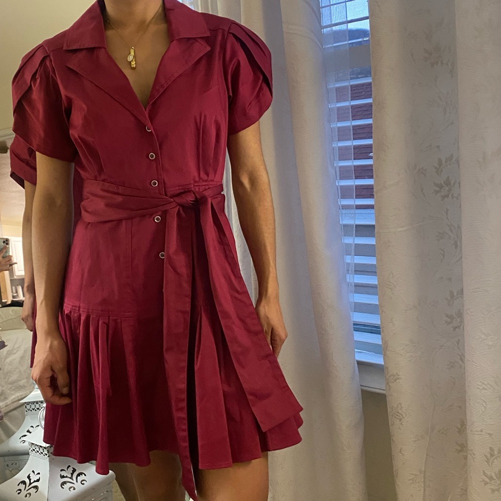 New with tags, color burgundy, never used
